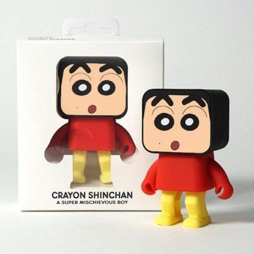 蠟筆小新藍芽音響，有著獨特的方形頭設計，韓國10x10推出的獨特文創商品。